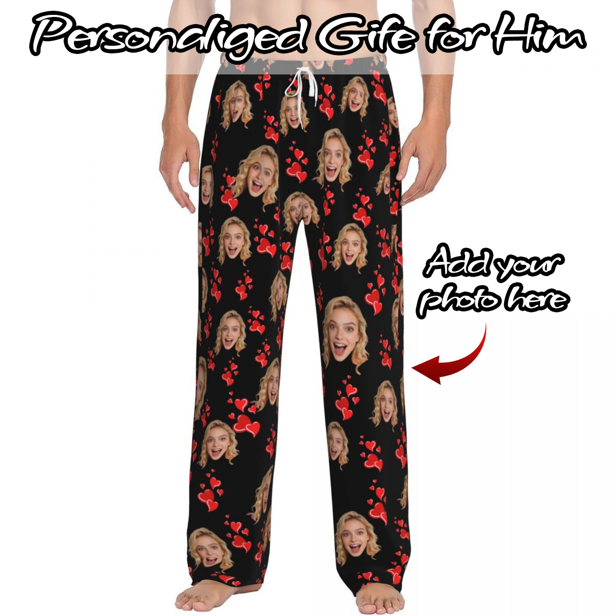 Thermal Long John - Calças de Dormir Personalizadas com Foto