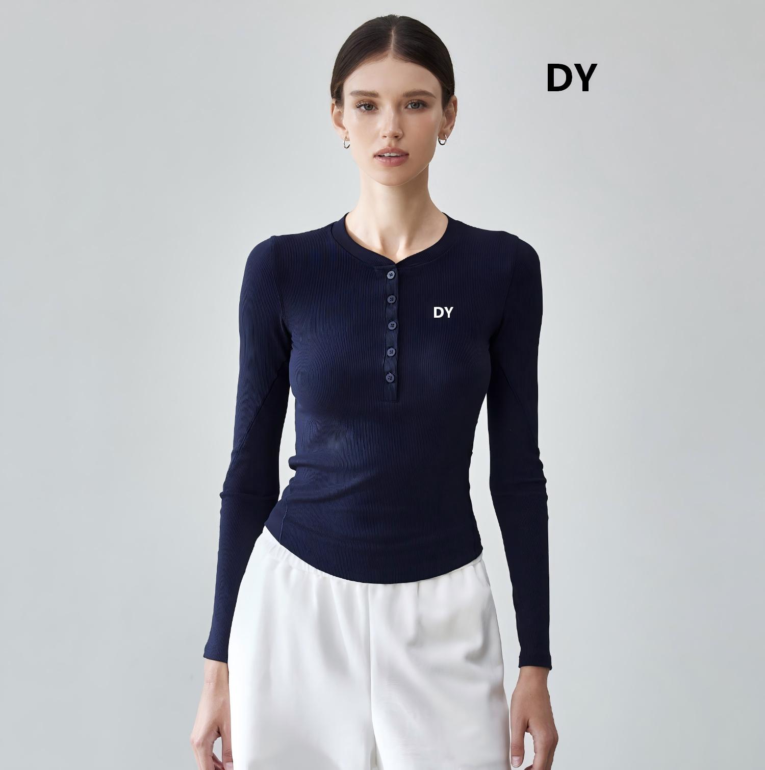 T Shirt Tight Fit - Camiseta de manga comprida para yoga