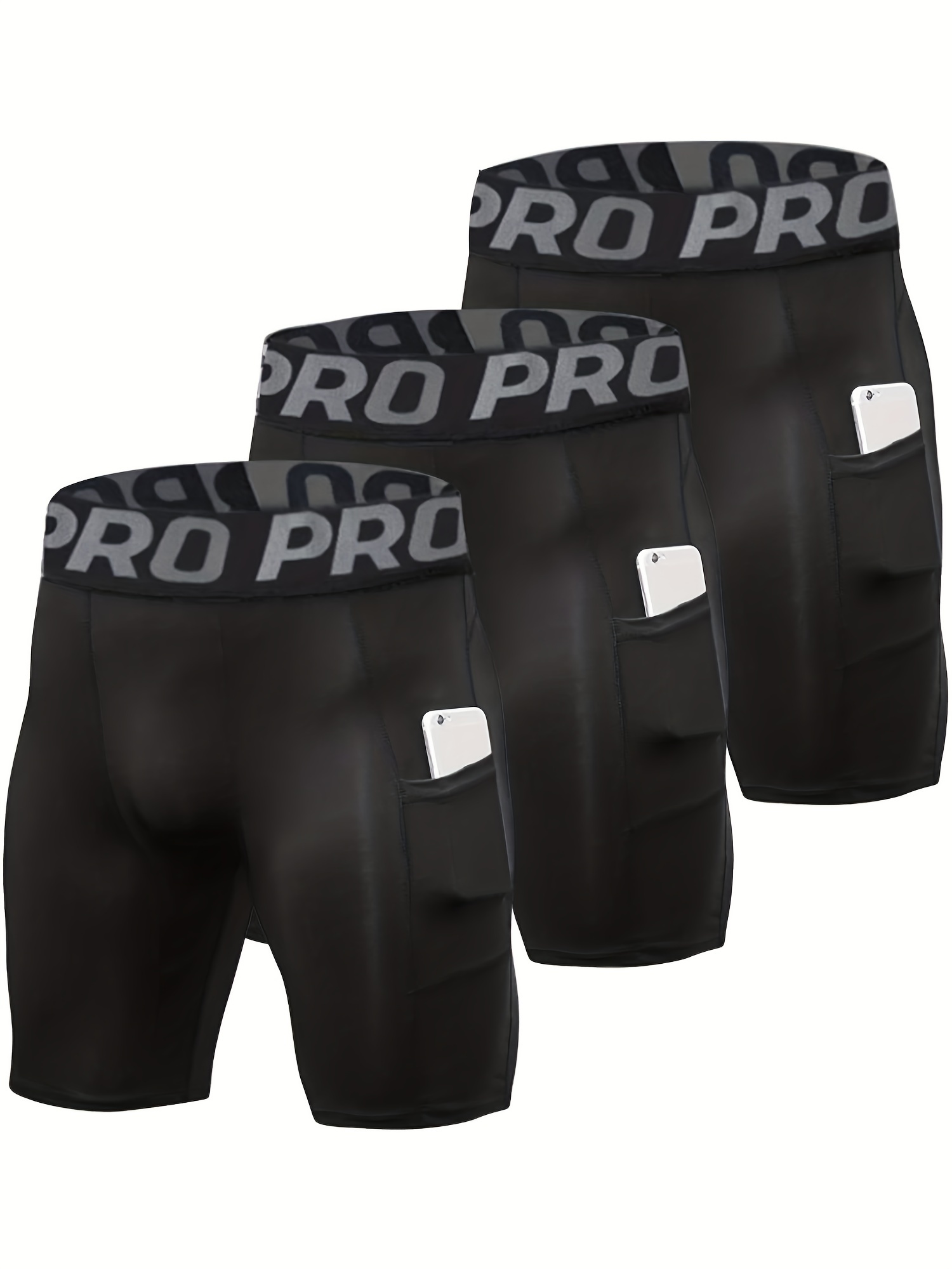3 pacotes de shorts de compres - Compression Shorts Athletes avaliação e preço